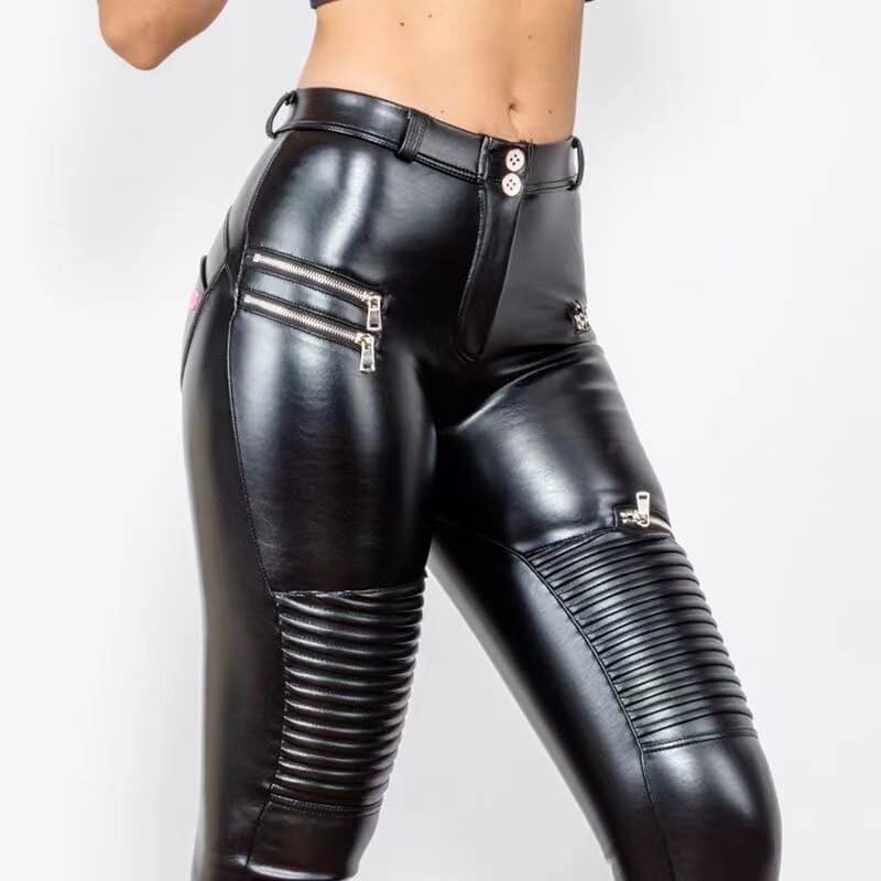female latex pants