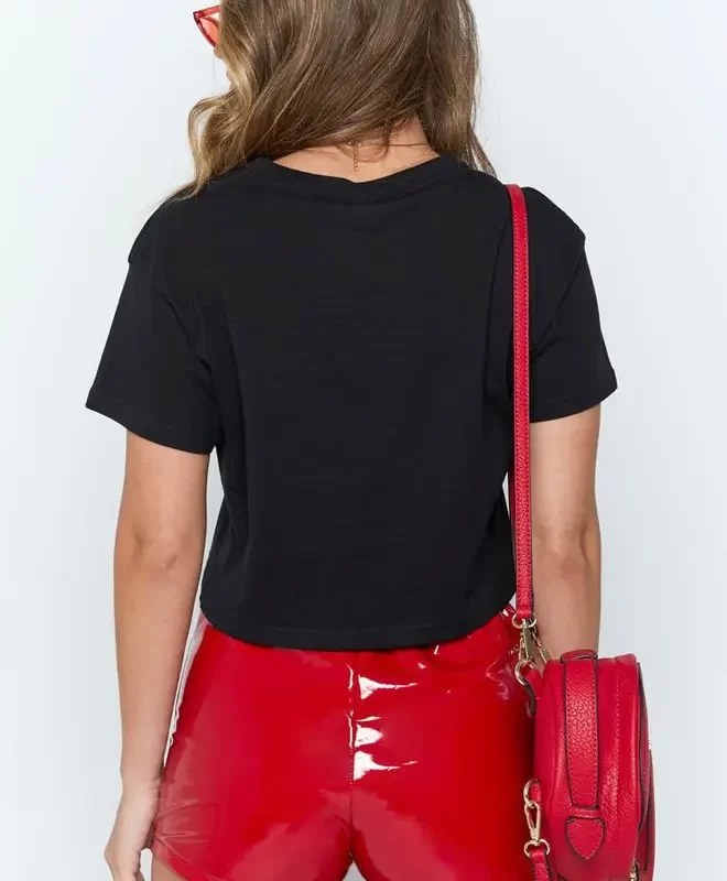 latex-shorts-red-woman